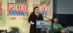 Brenda Shaughnessy reading at the Dodge Poetry Festival