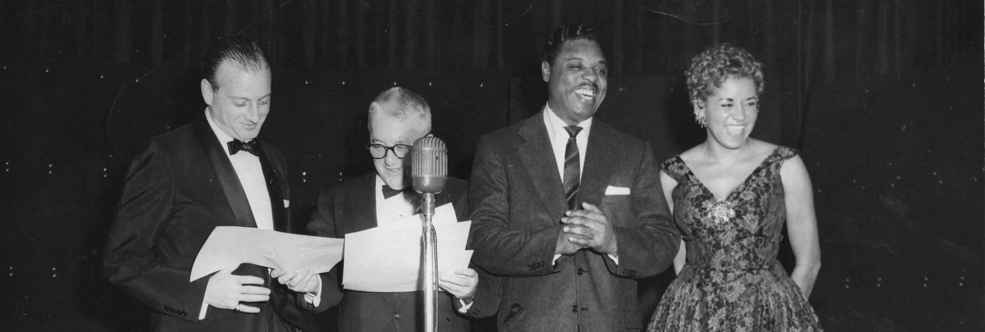 Charlie Singleton and Rose Marie McCoy receiving a BMI Award