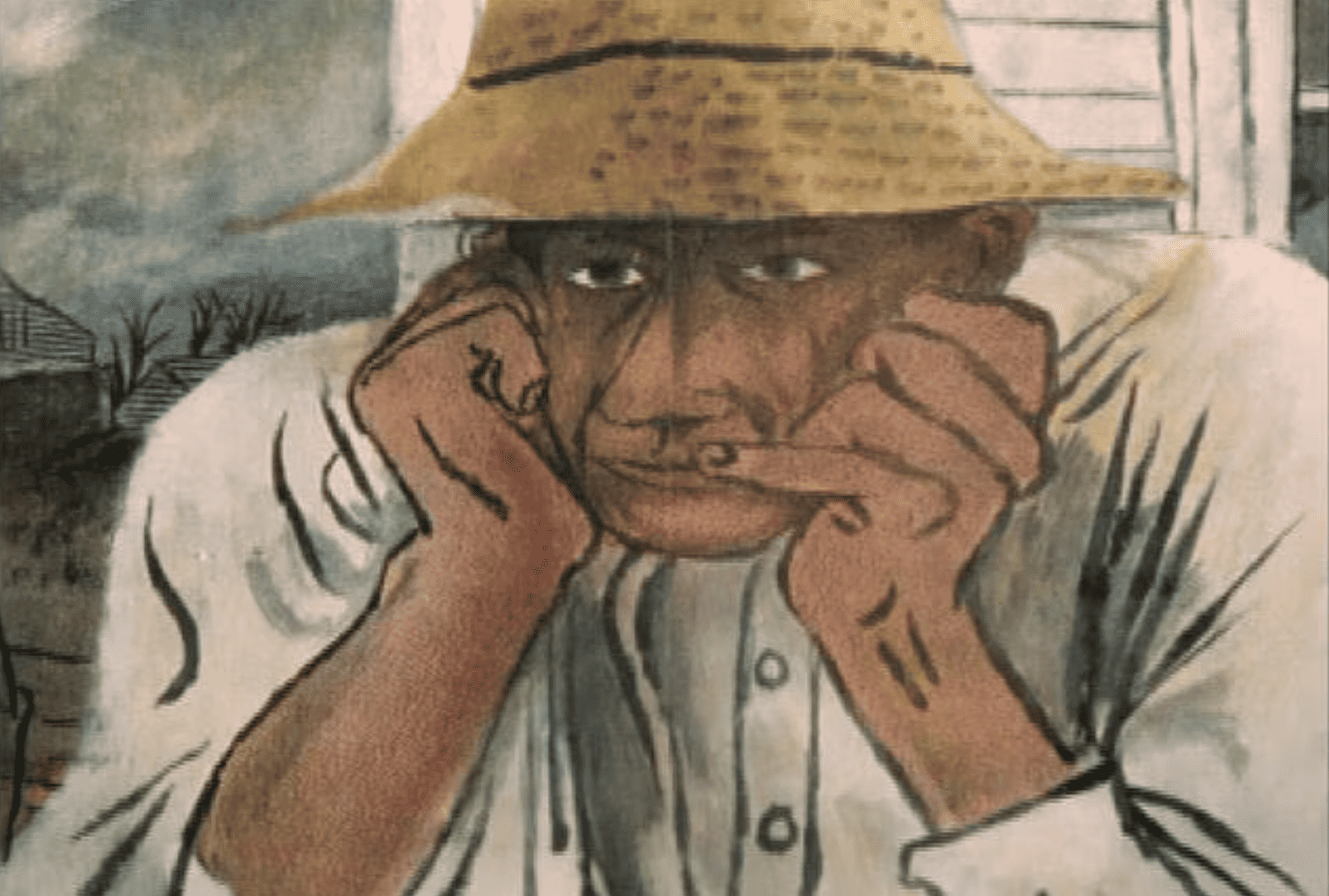 detail of painting by Ben Shahn