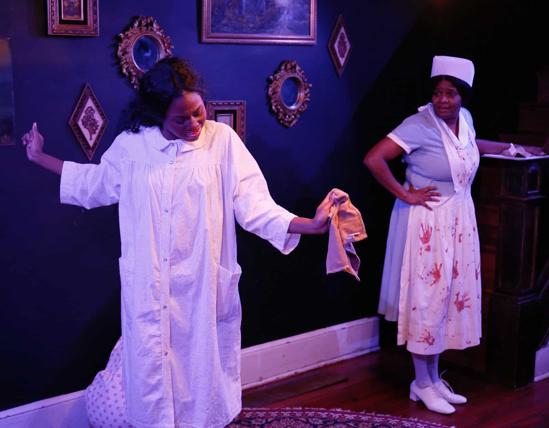 Camden Repertory Theater's February 2023 production of Aishah Rahman's Unfinished Women Cry In No Man’s Land While A Bird Dies In A Gilded Cage (or Unfinished Women). Photo by Kamile Kuntz