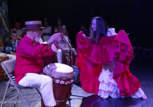 Juan Cartagena and Nanette Hernández of Segunda Quimbamba, masters of Puerto Rican Bomba y Plena